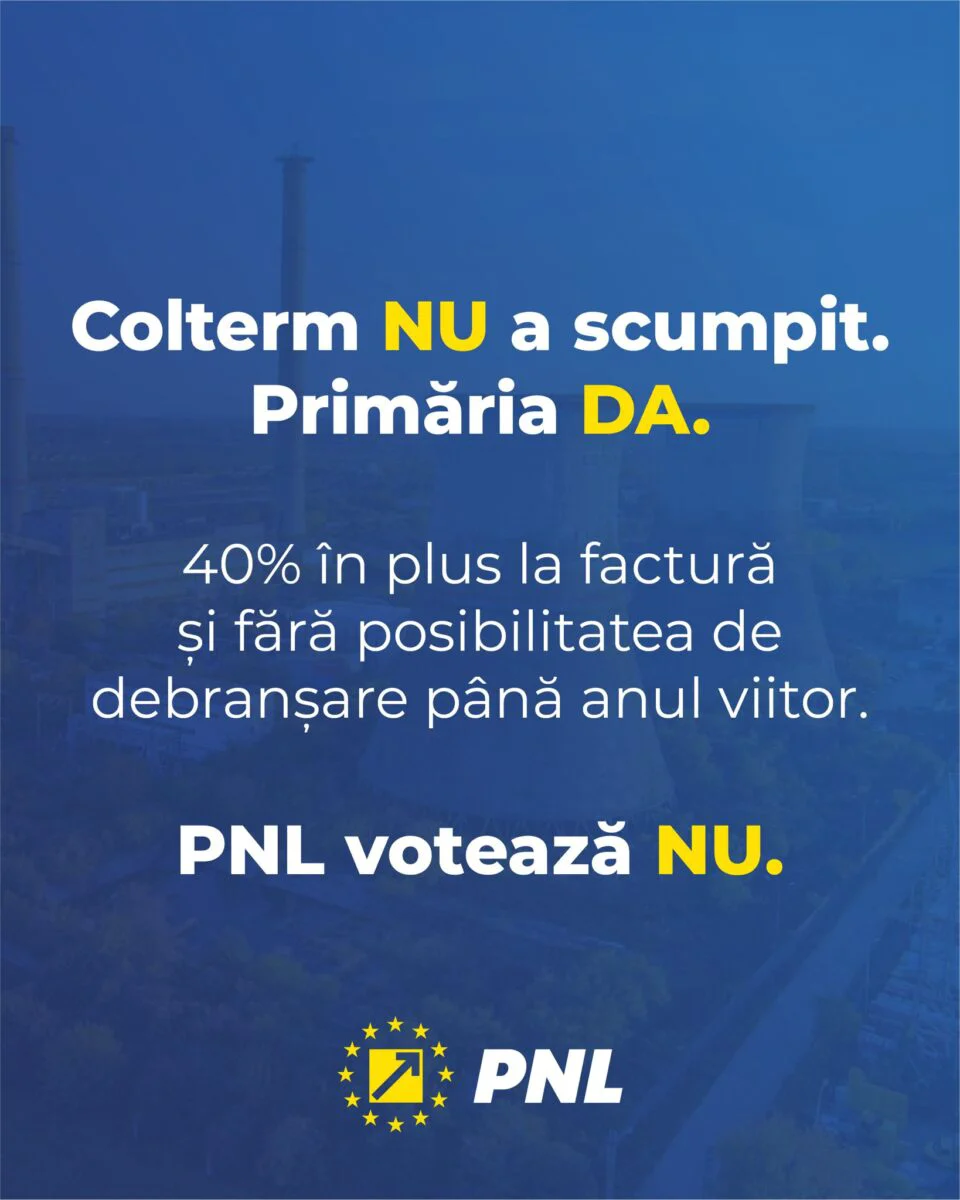 Liberalii nu susțin majorarea prețului gigacaloriei la Colterm, de la 1 octombrie