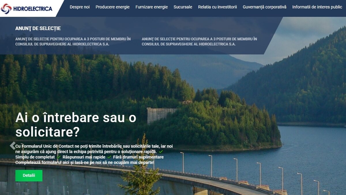 Hidroelectrica schimbă perioada pentru transmiterea indexului de consum. Care e ultima zi pentru citirea din luna septembrie