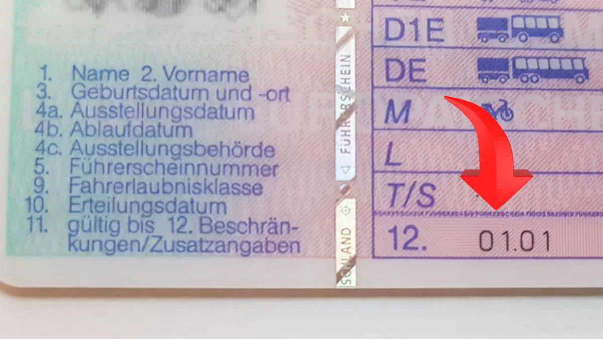 codul numeric pe permisul de conducere