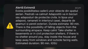 SURSĂ FOTO: ziare.com - Alertă aeriană în Tulcea! A venit mesaj RO-Alert. Oamenii sunt avertizați să se adăpostească