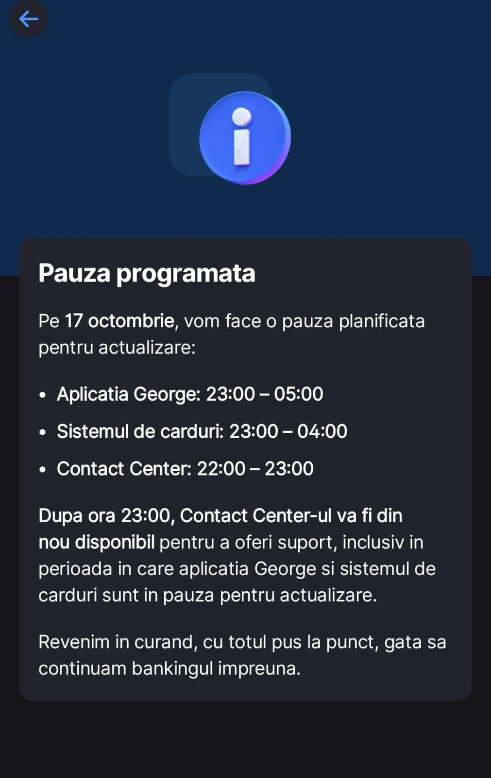 BCR, mentenanța