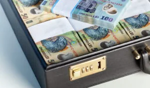 Bancnote de 50 de lei si 100 de lei