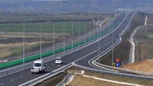 Imagine de pe drumul expres Craiova-Pitești