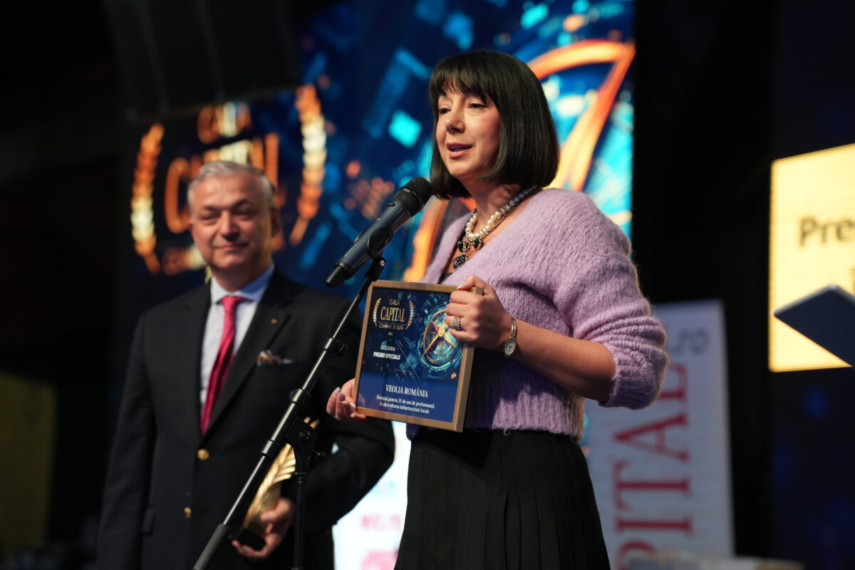 Gala Companii de elită. Irina Munteanu, Veolia România: „Privim cu încredere către viitor și credem că vom face împreună proiecte mai frumoase”