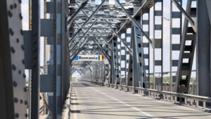 Podul Giurgiu-Ruse de peste Dunăre, care face legătura cu Bulgaria