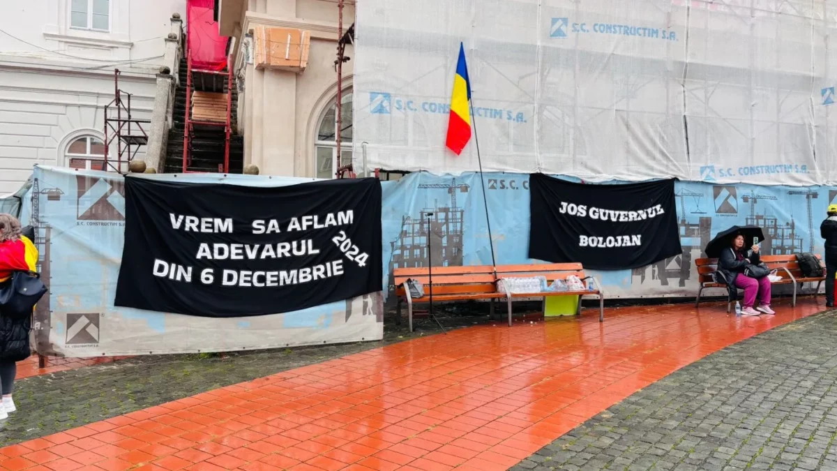 Protest la Timișoara împotriva Guvernului Bolojan. Susținătorii lui Georgescu vor să știe adevărul din 6 decembrie 2024