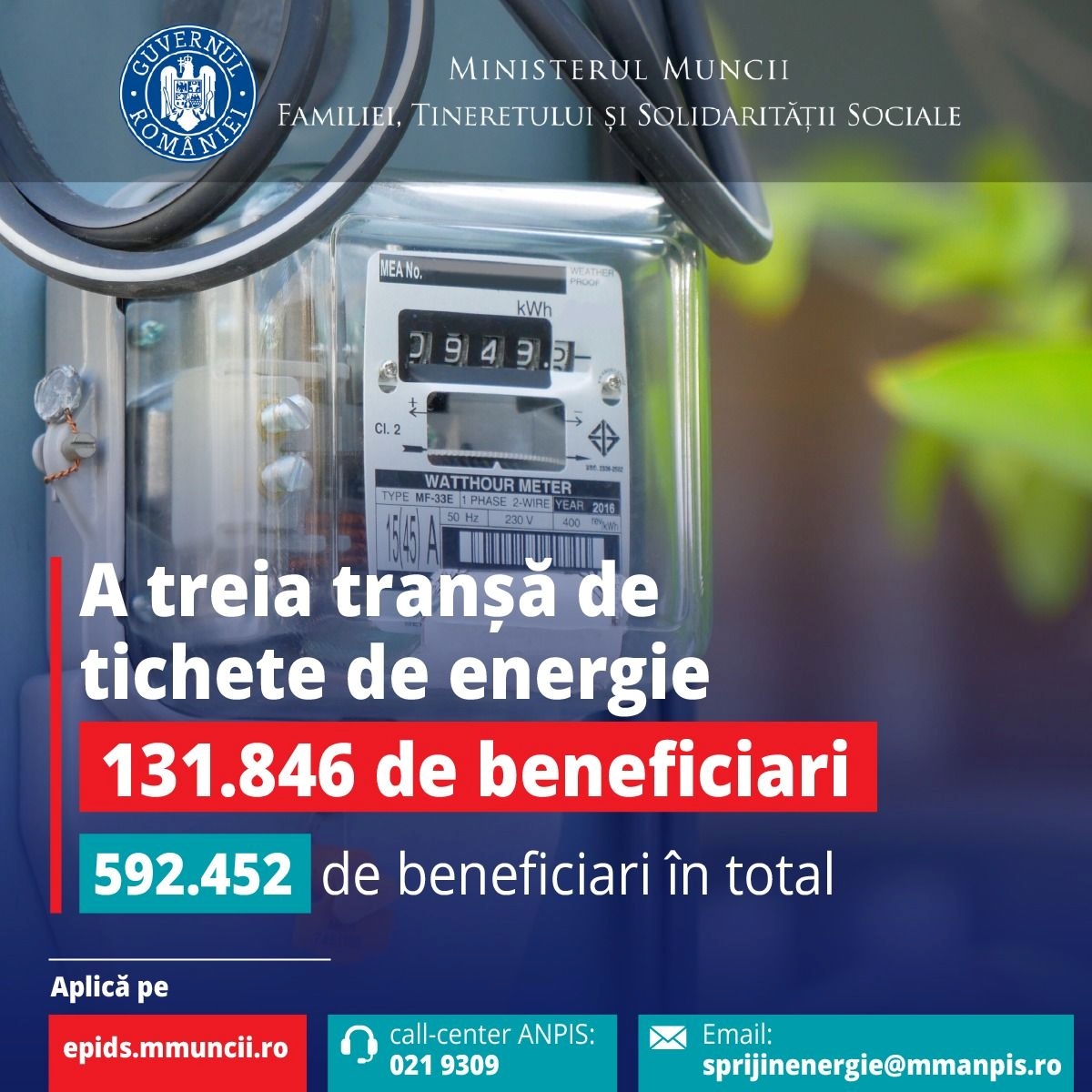 Au intrat banii pentru facturile la energie. Ministrul Muncii, Florin Manole: Peste 130.000 de familii beneficiază de astăzi