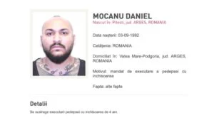 Dani Mocanu a fost dat în urmărire generală