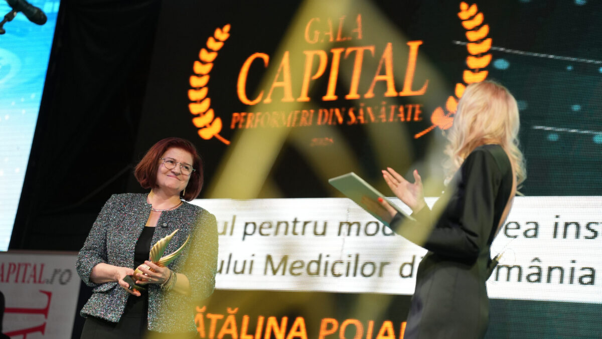 Gala Capital Performeri din Sănătate, ediția 2025: Dr. Cătălina Poiană, premiată pentru modernizarea instituției Colegiului Medicilor din România