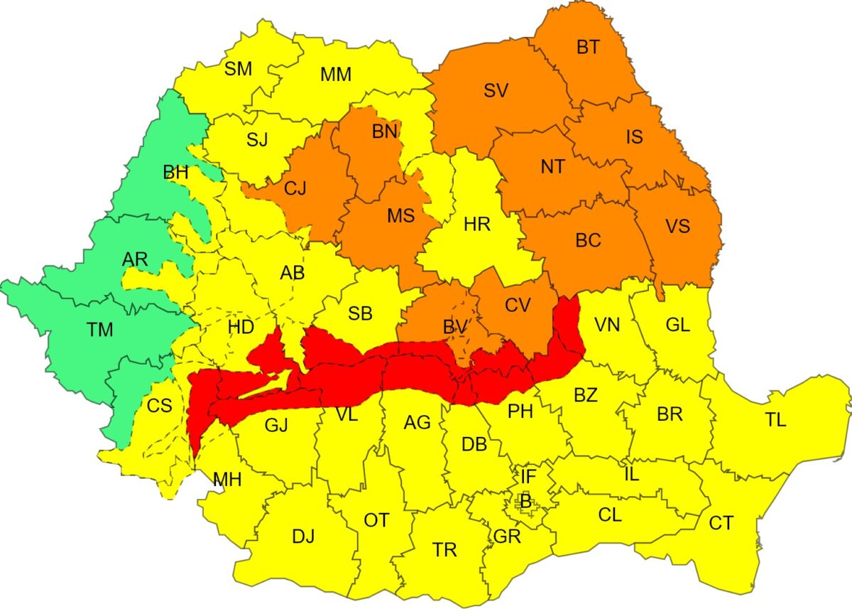 Avertizare meteo 28 decembrie