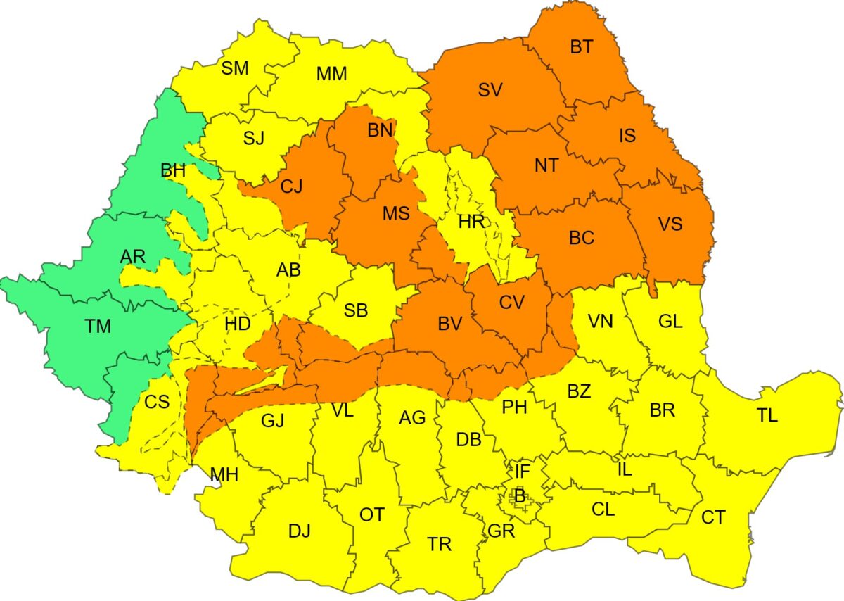 Cod portocaliu emis pe 27 decembrie