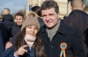 Nicusor Dan la parada de 1 Decembrie