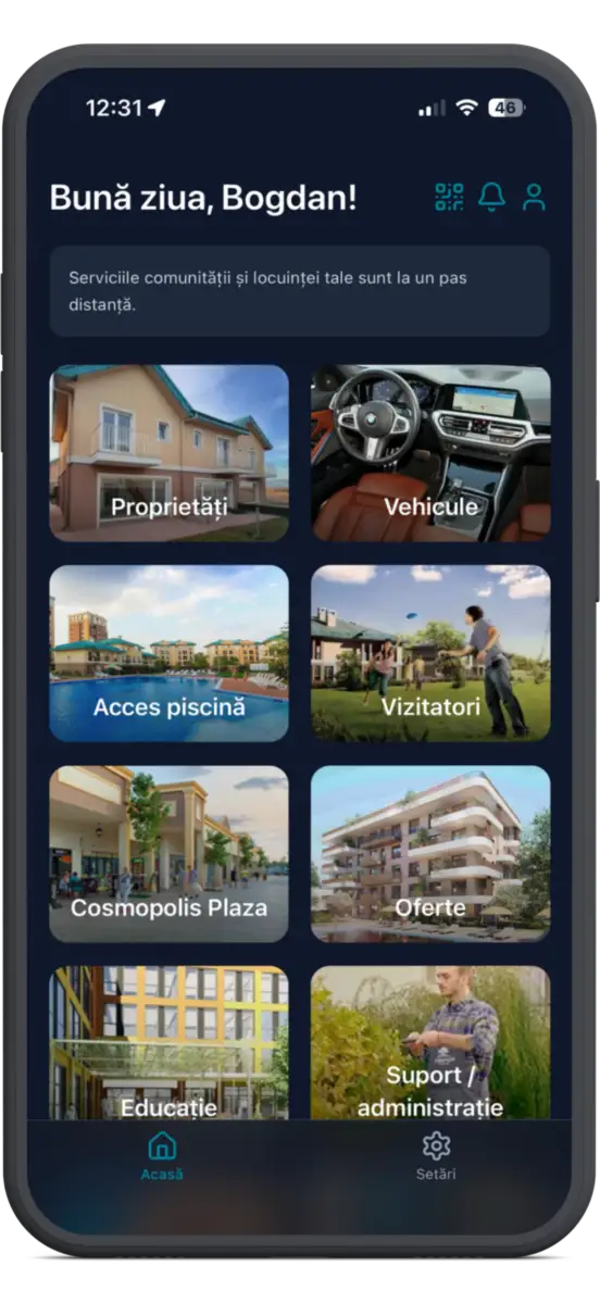 Aplicație My Cosmopolis