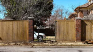 Mașină parcată în curte