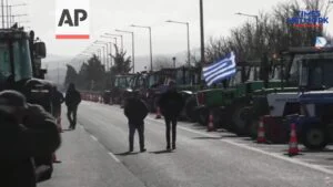 Protest fermieri Grecia 8 ianuarie
