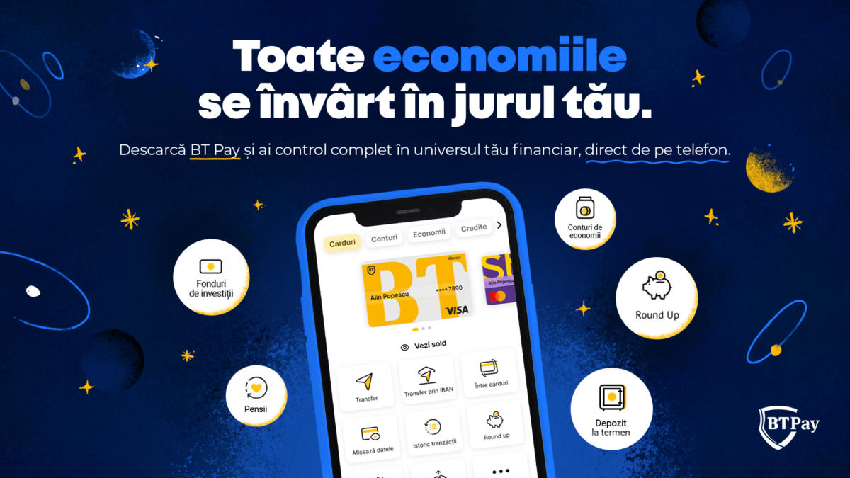 Investiții, economii și pensii private facultative într-o singură aplicație, BT Pay (P)
