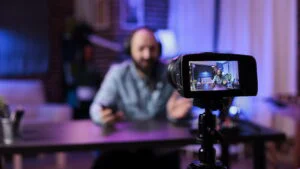 Vlogging, podcast online, livestreaming