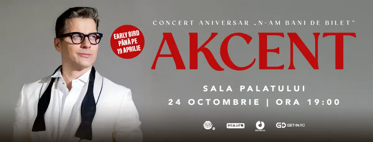 AKCENT revine pe scena Sălii Palatului cu o producție specială, pe 24 octombrie