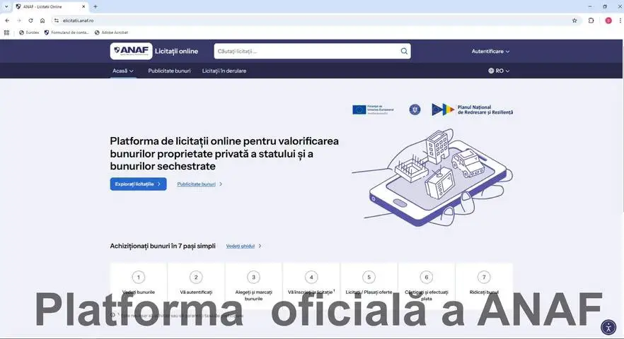 ANAF, platforma ”eLicitaţiiANAF”