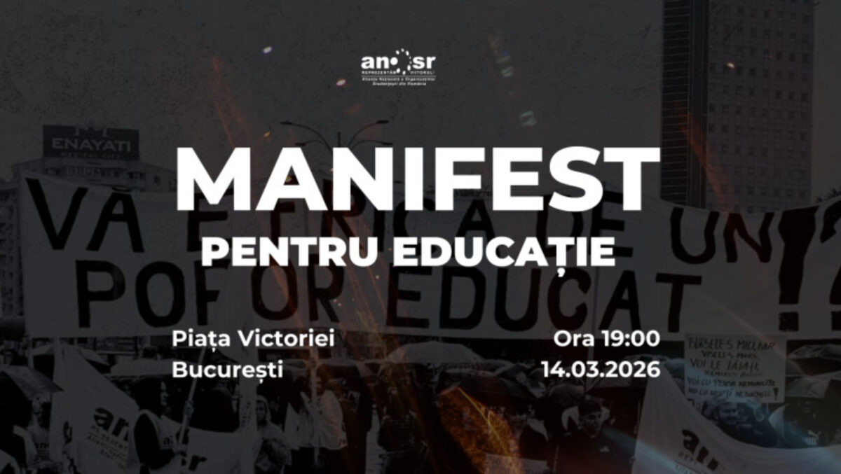 Noi proteste la Guvern: Manifest pentru educație, sâmbătă, 14 martie. ANOSR cheamă studenții din toată țara să participe
