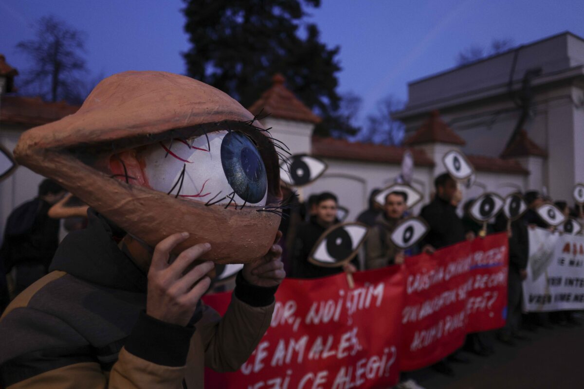 Proteste 6 martie la Palatul Cotroceni