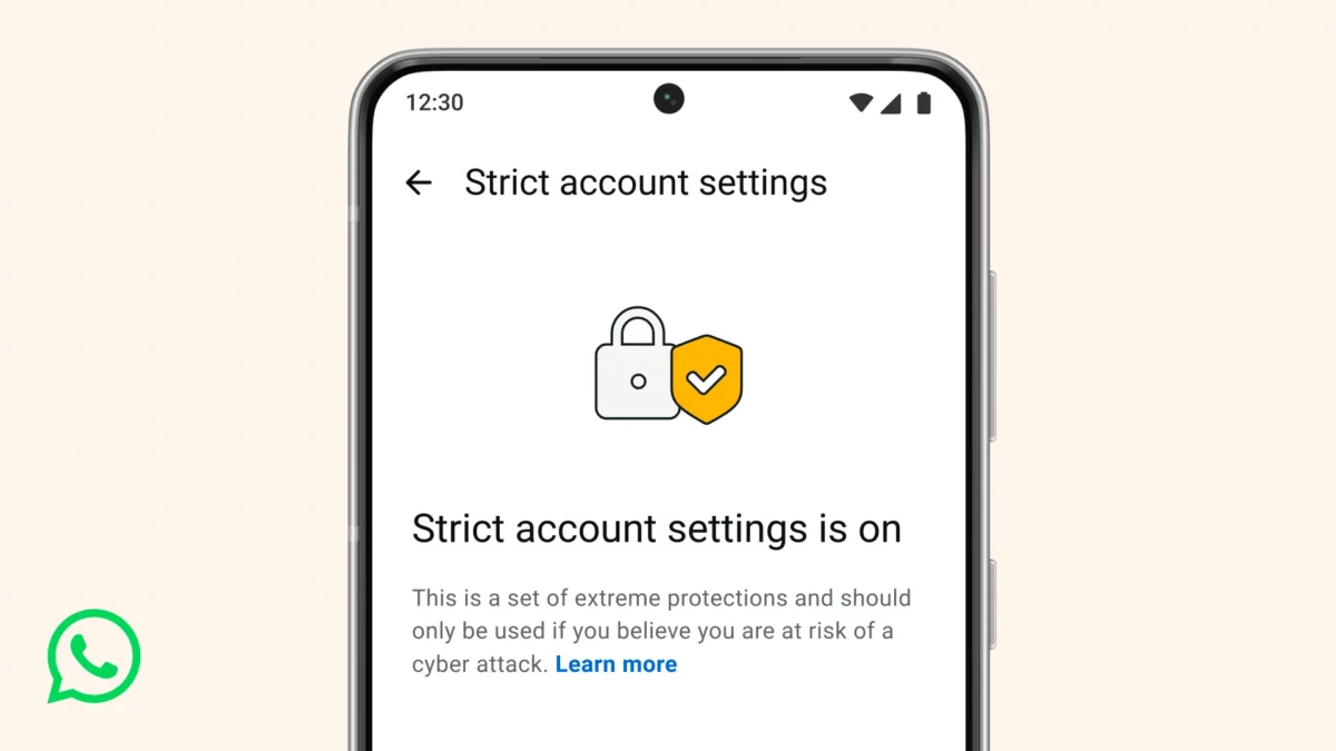 WhatsApp strict account settings