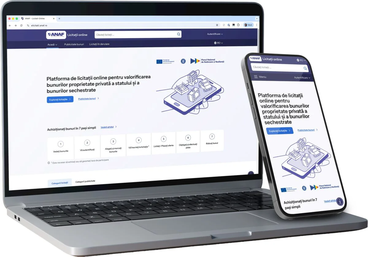 Noua platformă eLicitaţiiANAF. Cum funcționează procedura de plată. Când se returnează banii dacă nu câștigi