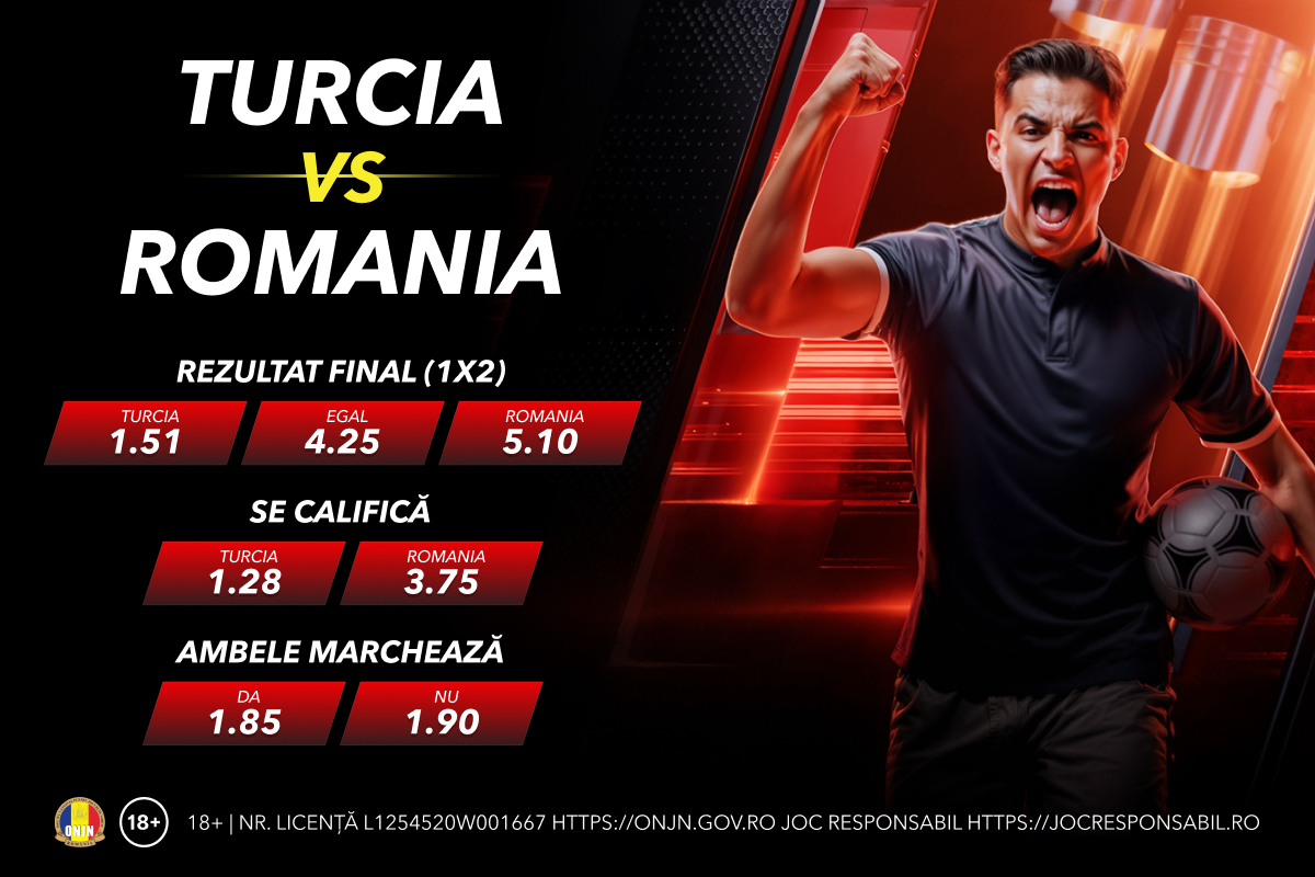Misiune dificilă pentru „Tricolori” în barajul cu Turcia – cum văd bookmakerii duelul de la Istanbul?