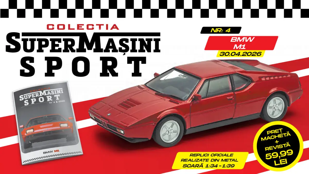 BMW M1, o legendă a anilor ’70 în colecția „SuperMașini Sport”! De azi la chioșcuri
