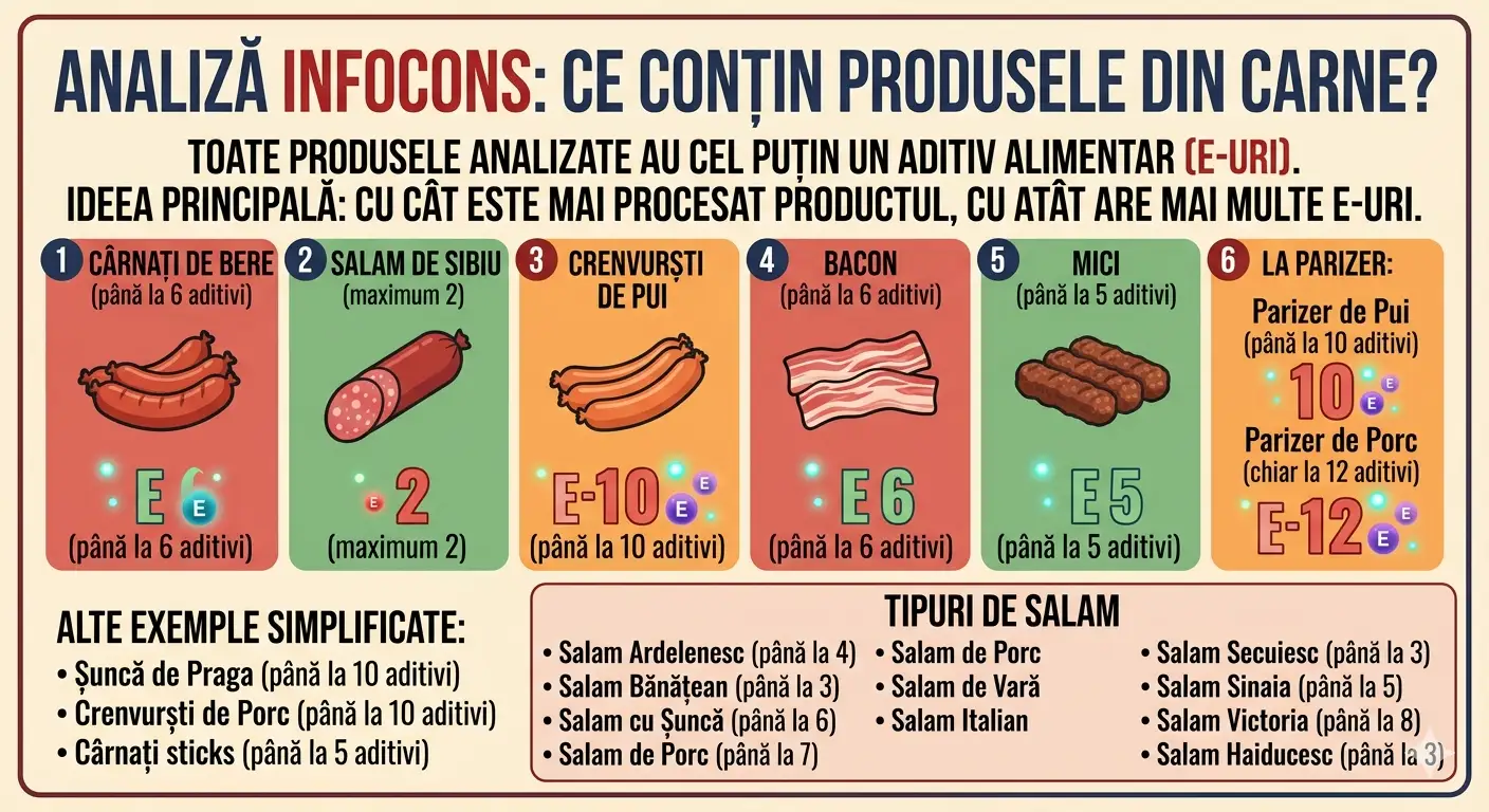 Câte E-uri au mezelurile din România