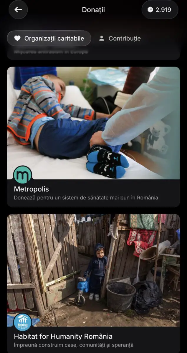Donații caritabile