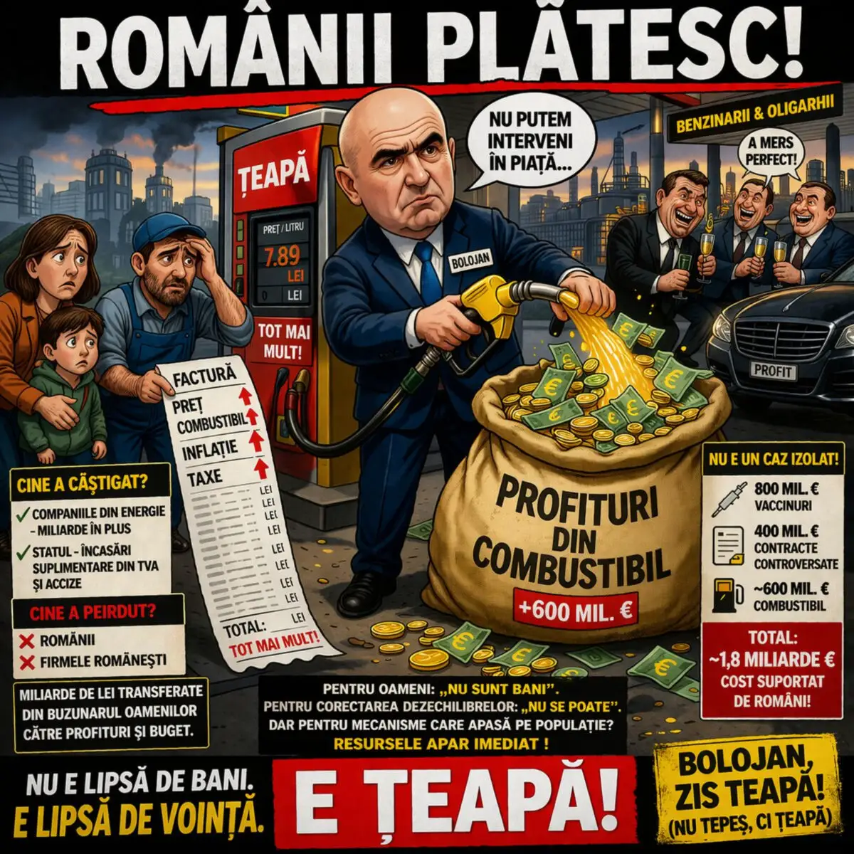 Românii, taxați prin inflație. Fostul ministru de Finanțe: Ilie Bolojan livrează țeapă după țeapă românilor. Unii fac profituri excesive pe spatele oamenilor