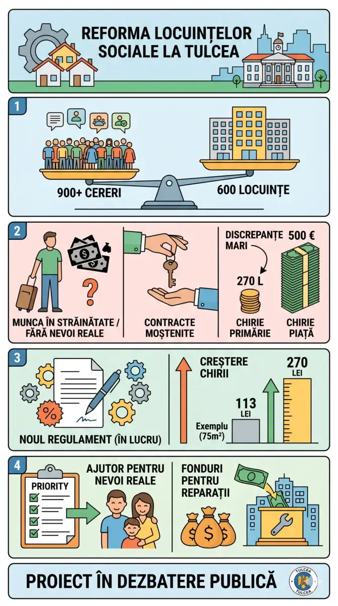 Infografic locuinte sociale Tulcea