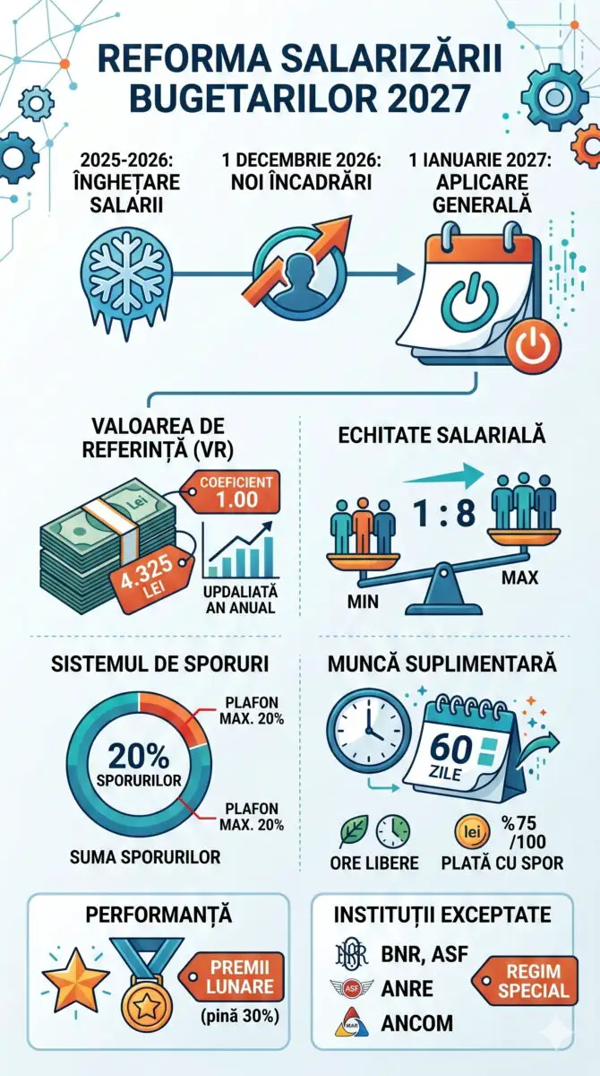 Infografic noua Lege a salarizării
