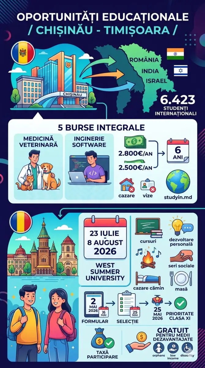Infografic studenti Moldova