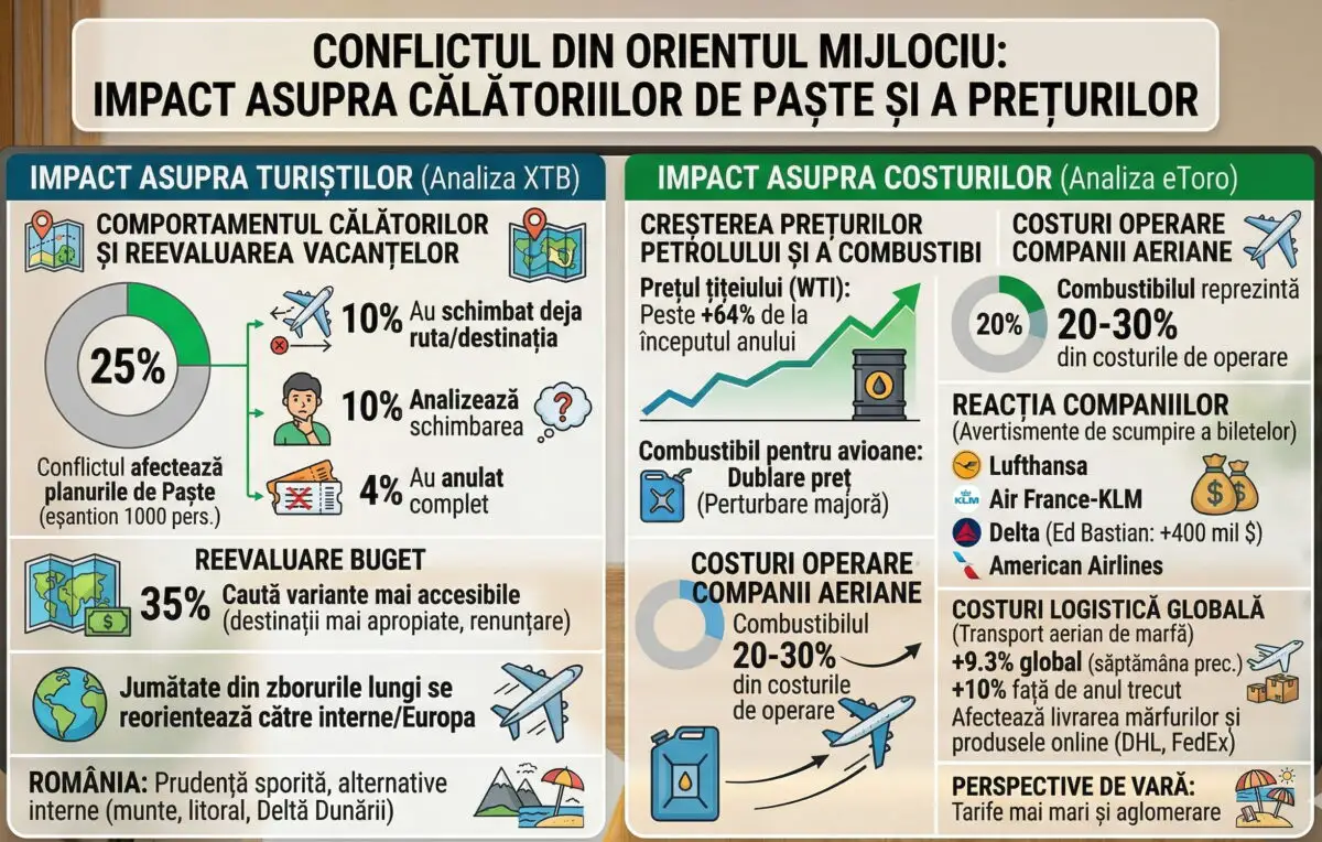 Infografic privind vacanțele de Paște și din vara lui 2026