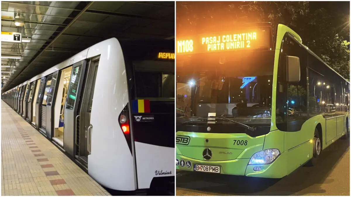 Transport public în București de Paște. Programul metroului și al liniilor STB în noaptea de Înviere