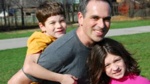 adult, copii, primăvară