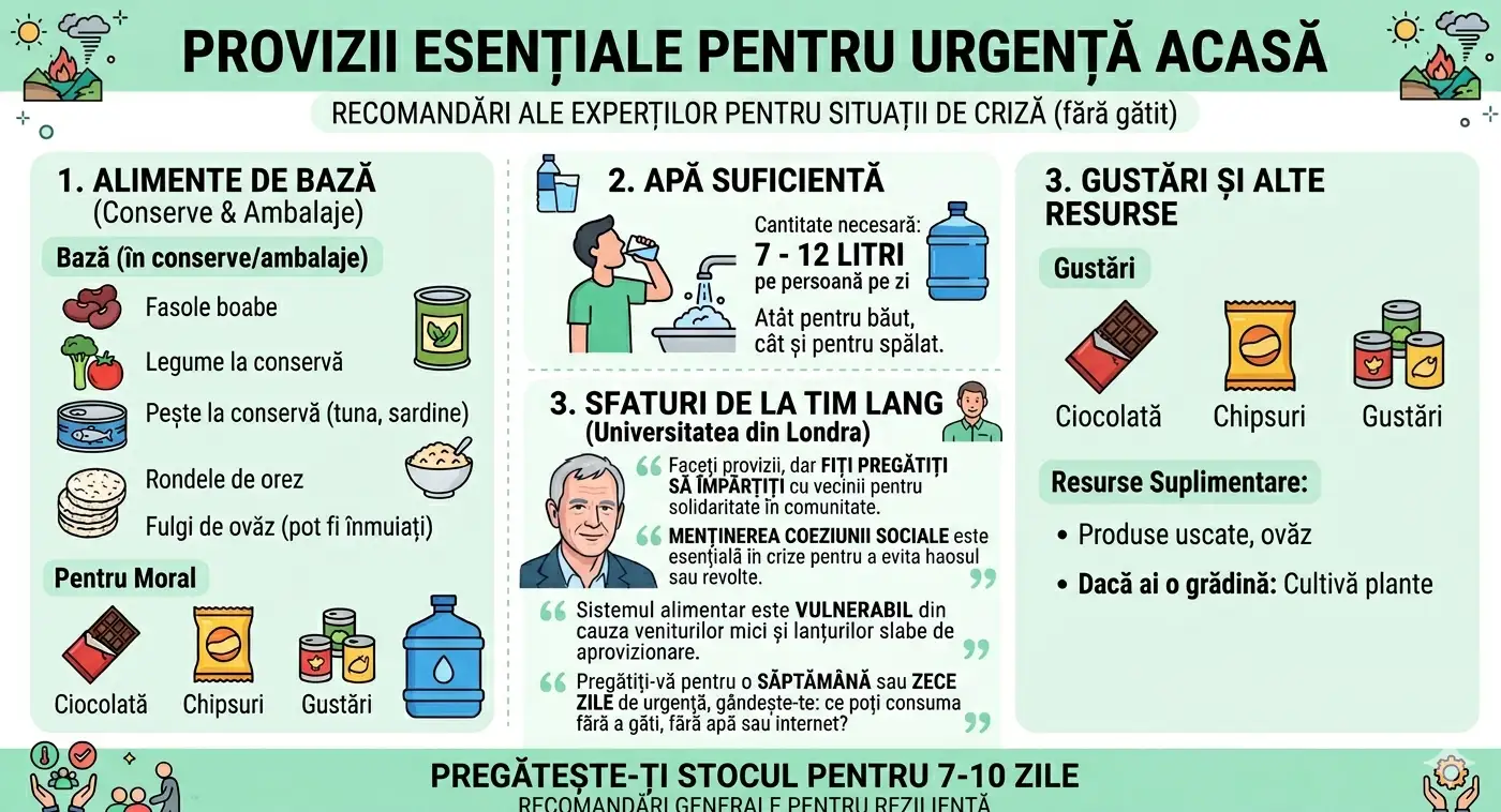 alimente necesare pentru situații de urgență
