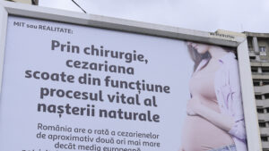 panouri publicitare mincinoase despre cezariană