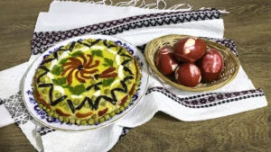 salata de boeuf, ouă de Paște
