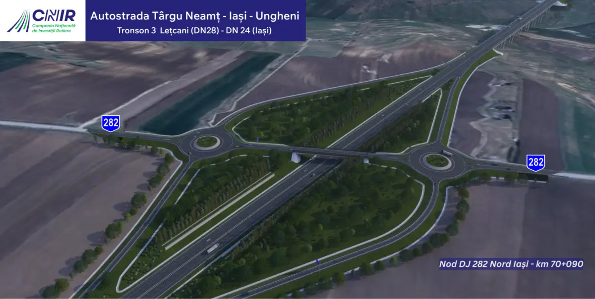 Autostrada Unirii A8 avansează. CNIR a semnat un contract de aproape 4 miliarde de lei pentru centura de nord a Iașului