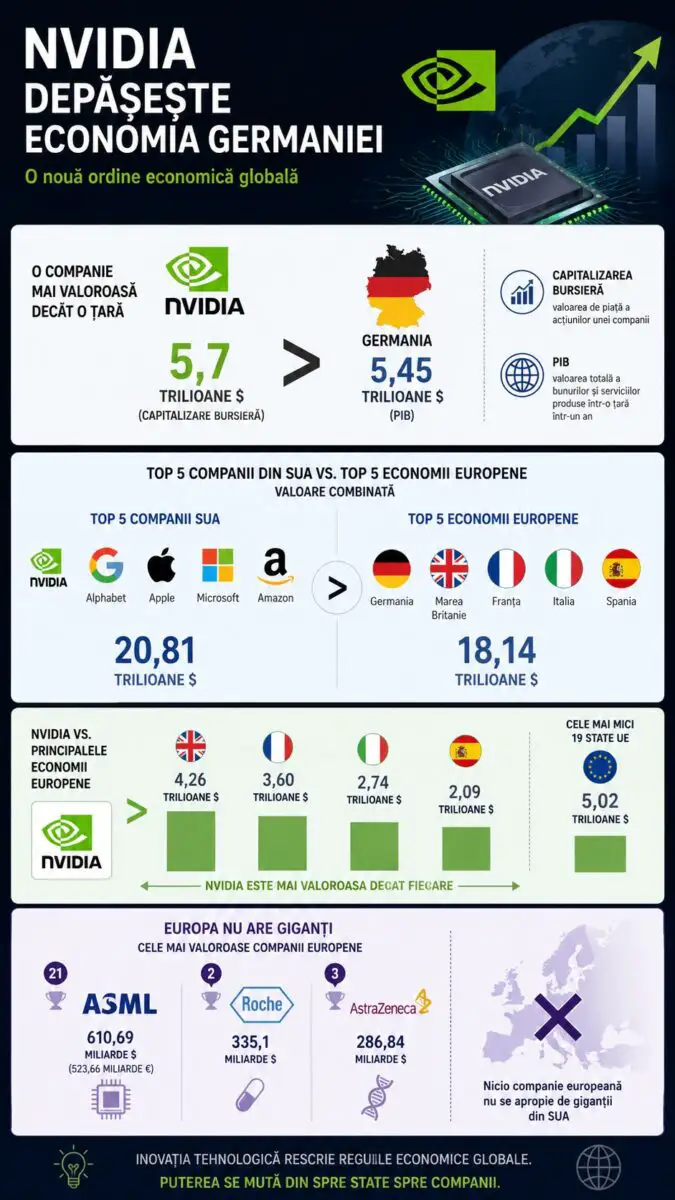 Valoarea Nvidia a depășit PIB-ul Germaniei