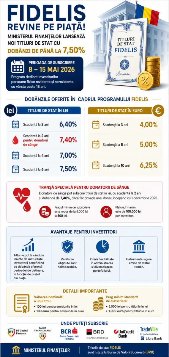 Infografic, Programul Fidelis de titluri de stat