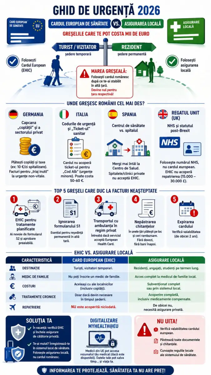 Infografic cardul european de sanatate