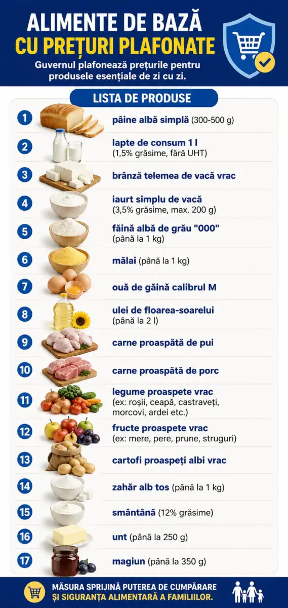Infografic plafonare alimente de baza