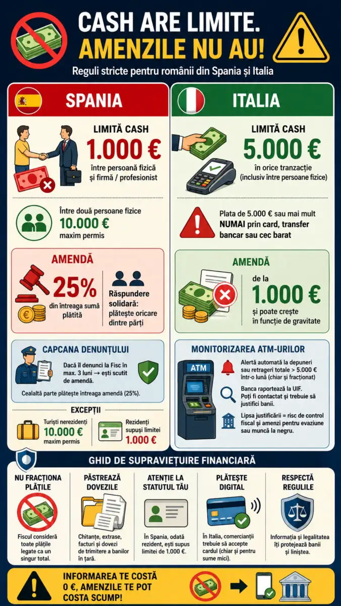 Infografic stire Spania Italia