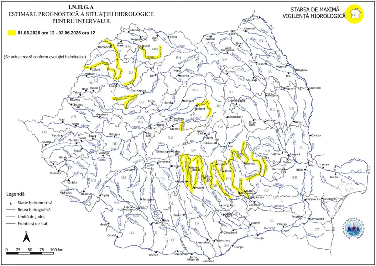 avertizare hidro 31 mai 2026