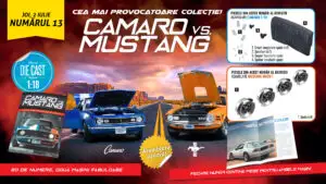 Colecția care aduce în prim plan rivalitatea „Camaro vs. Mustang” a ajuns la numărul 13. De joi, la toate chioșcurile, găsiți revista și piese noi pentru cele două machete!