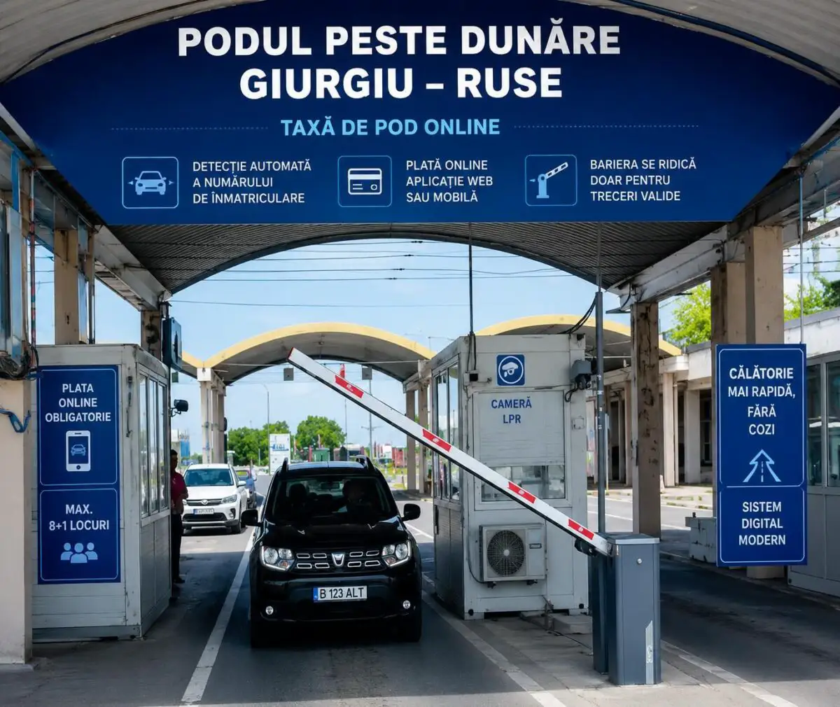 Tranzitarea Podului Giurgiu–Ruse se poate plăti online de luni, 15 iunie. Cât va costa o trecere (video)